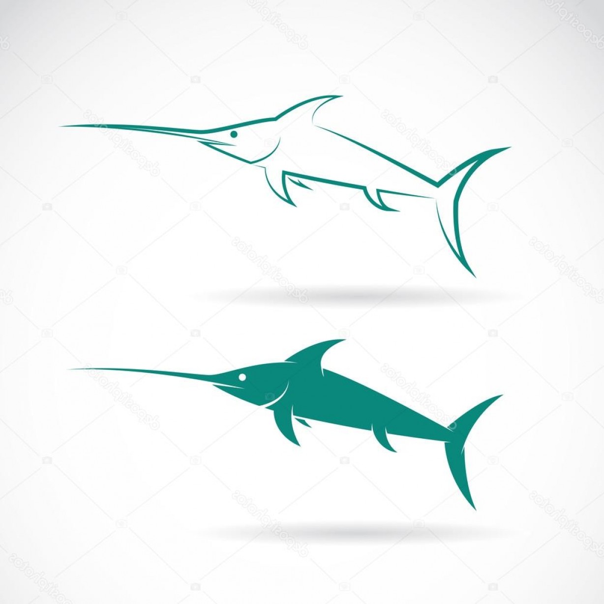 1228x1228 Stock Illustration Vector Image Of An Sailfish Sohadacouri