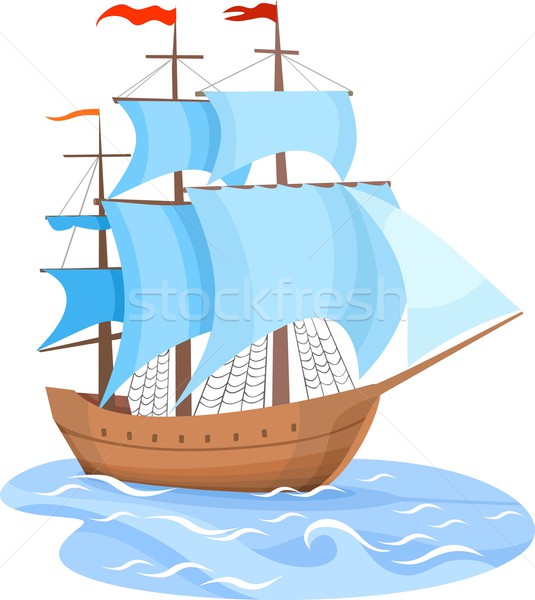 535x600 Sailing Ship Vector Illustration Ganna Dik (Nem4a) ( 279413