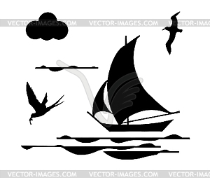 300x270 Silhouette Of Sailing Ship