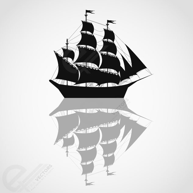 633x633 Free Pirates Ship Vector Silhouettes Psd Files, Vectors Amp Graphics
