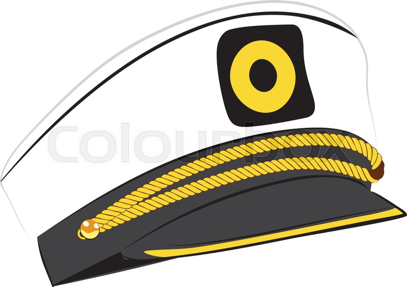 800x565 Hat Of Captain, Sailor Cap Illustration On White Background