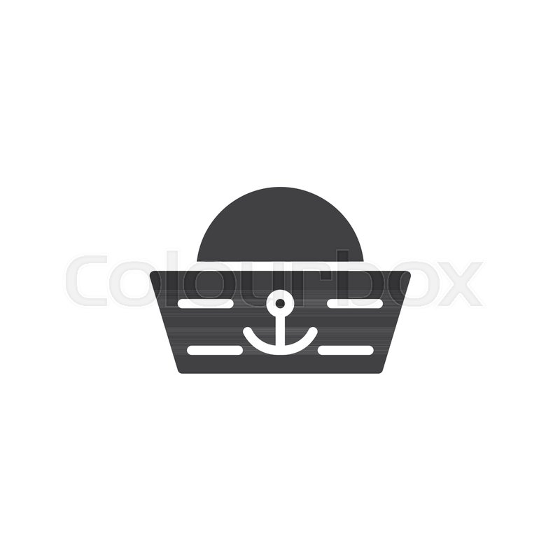 800x800 Sailor Hat Vector Icon. Filled Flat Sign For Mobile Concept And