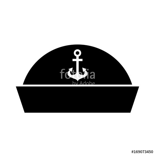 500x500 Sailor Hat Isolated Icon Vector Illustration Design Stock Image