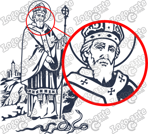 513x465 St. Patrick Vectorized For Cutting Plotter And Engraving.