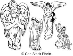 254x194 Angels And Saints Vector Illustration Vector Clipart Eps Images