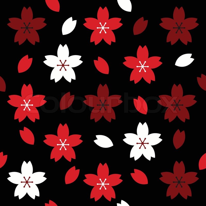 800x800 Sakura Vector Seamless Pattern. Stock Vector Colourbox