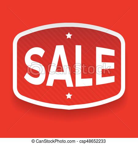 450x470 Sale Label Sticker Vector Red.