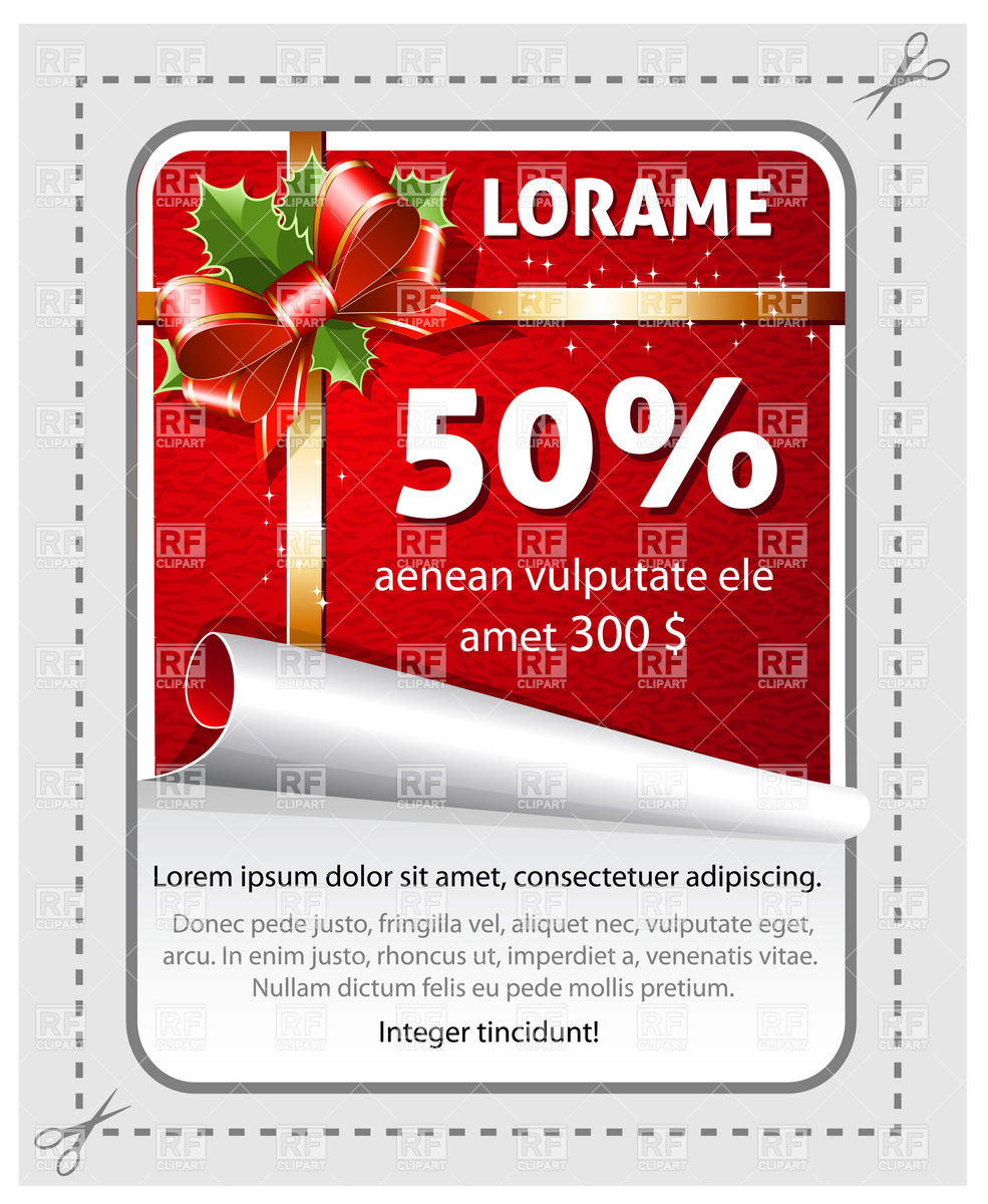 985x1200 Sale Sticker With Christmas Traditional Decorations Vector Image