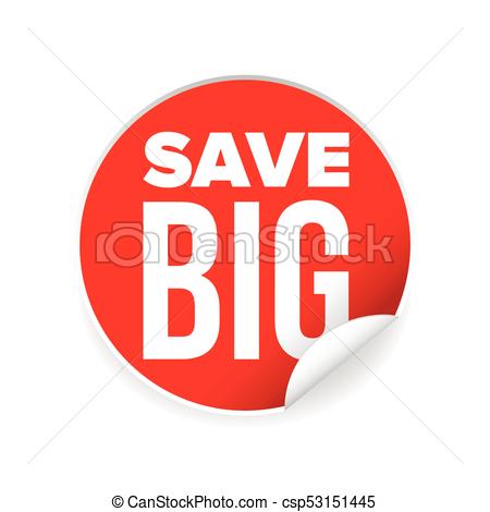450x470 Save Big Sale Sticker Vector.