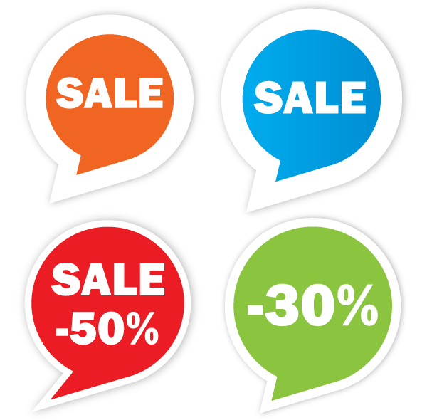 600x590 Free Sale Sticker Vector Set 123freevectors