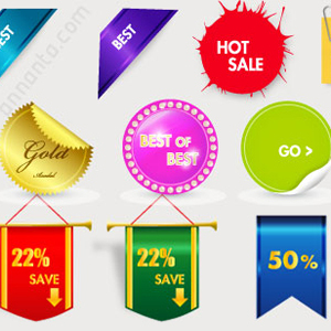 300x300 30 Sales Tags Vector Graphics