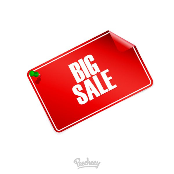 600x600 Big Sale Tag Free Vector 123freevectors