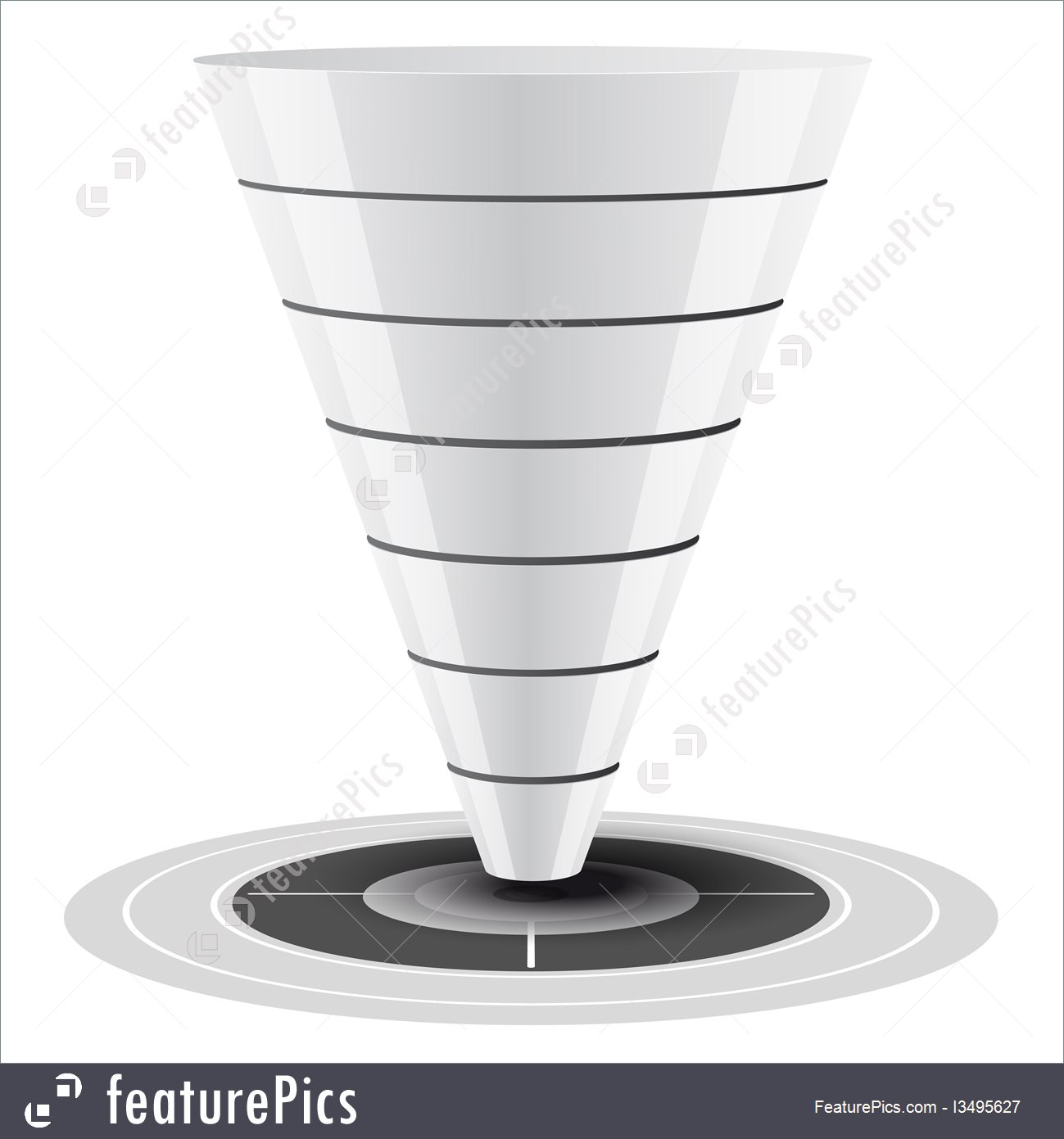 1299x1391 Sales Or Conversion Funnel, Vector Graphics