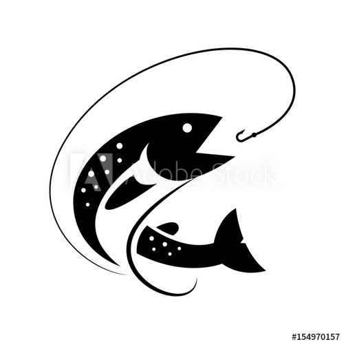 500x500 Icon Fishing Salmon, Vector