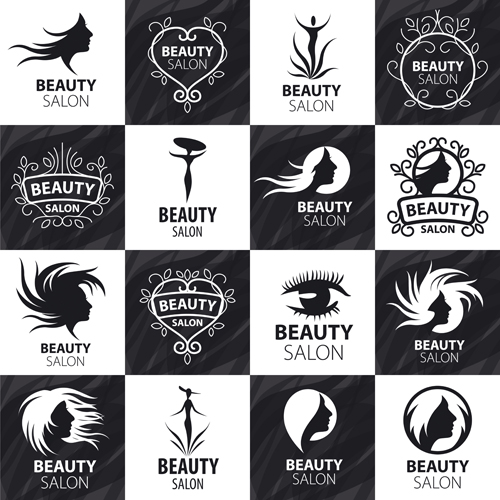 500x500 Set Of Beauty Salon Logos Creative Vector Free Download
