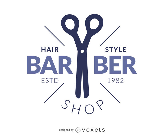 692x570 Barber Hair Salon Logo