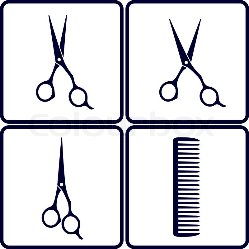 800x799 Set Of Hair Salon Tools Stock Vector Colourbox
