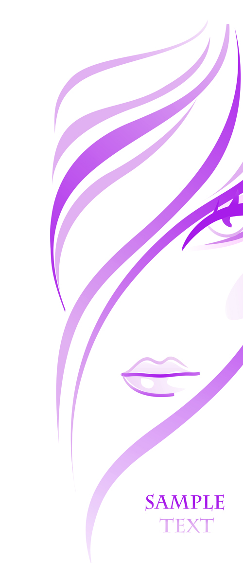 500x1157 Hairdresser And Beauty Salon Theme Vector Background 06 Free