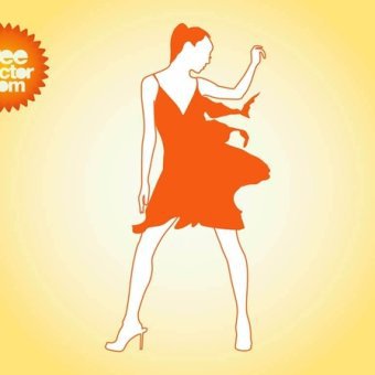 340x340 Salsa Girl Free Vector 123freevectors