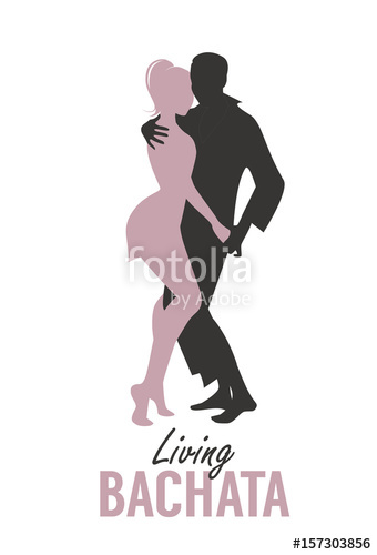 340x500 Young Couple Silhouettes Dancing Bachata, Salsa Or Latin Music