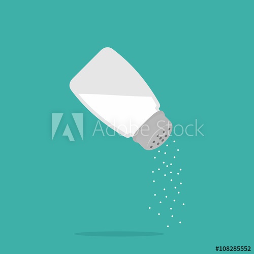 500x500 Salt Shaker Icon In Flat Style Isolated On Background. Baking And