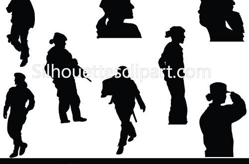 500x329 Marvellous Design Female Soldier Silhouette Women Vector