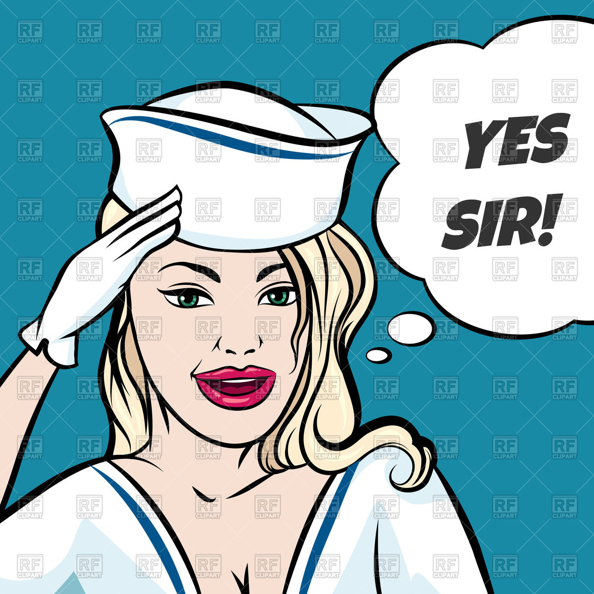 1200x1200 Woman In Seaman Clothes Performs Military Hand Salute Vector Image