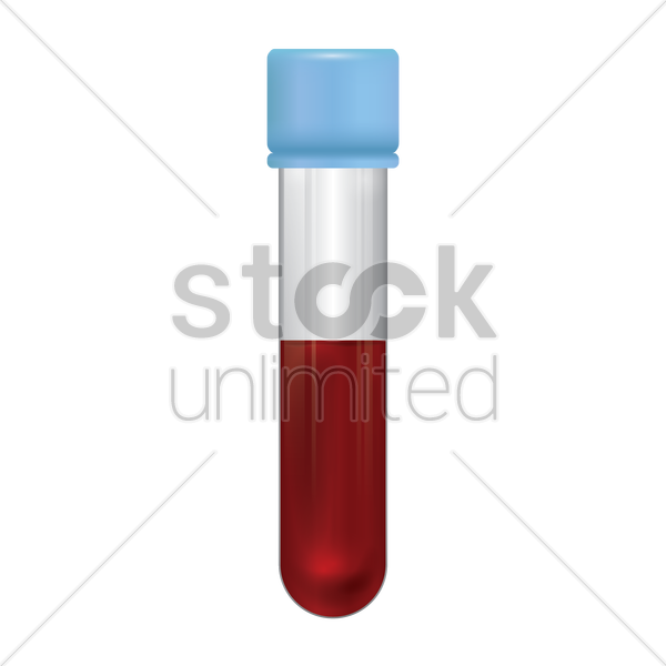 600x600 Blood Sample Tube Vector Image