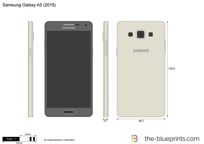 400x283 Samsung Galaxy A5 Vector Drawing