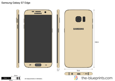 400x283 Samsung Galaxy S7 Edge Vector Drawing