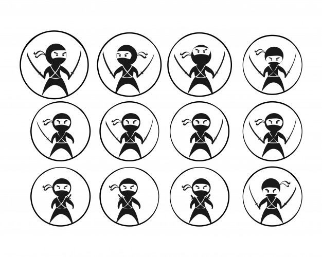 626x500 Ninja Samurai Warrior Vector Premium Download