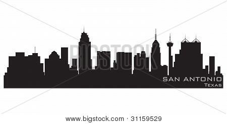 450x245 San Antonio, Texas Skyline. Detailed Vector Silhouette Photo Stock