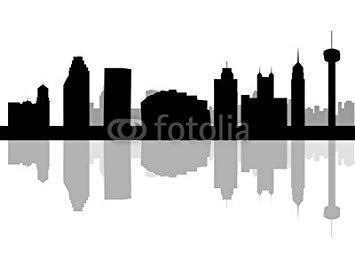 355x258 San Antonio Texas Skyline. Detailed Vector Silhouette (78955329