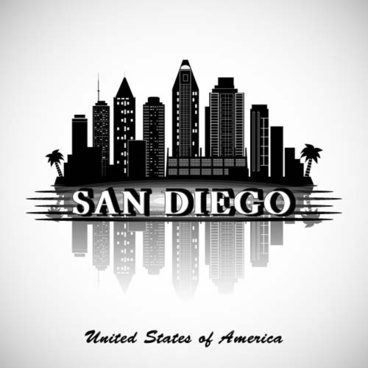 368x368 San Diego City Skyline Vector Free Vector Download (1,468 Free
