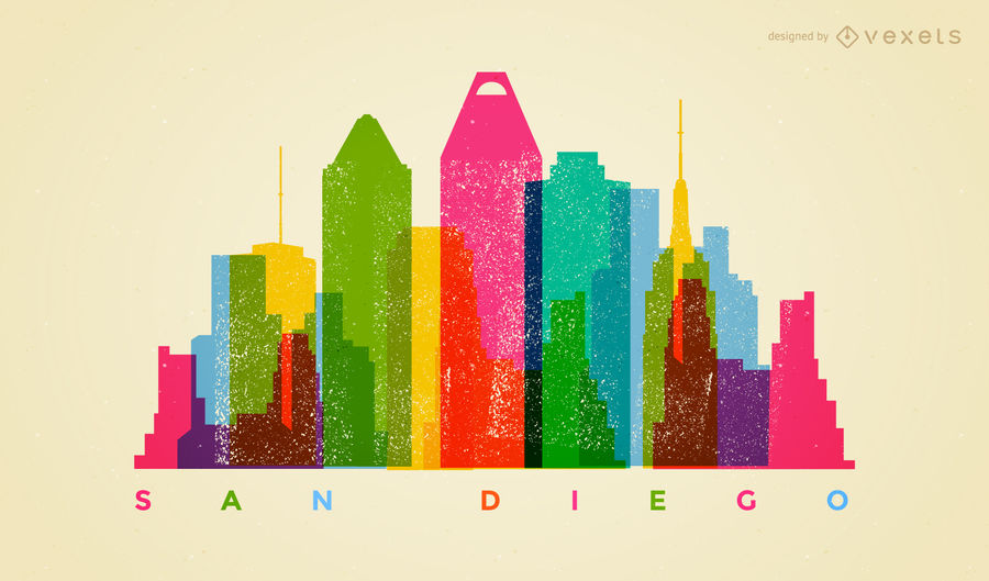 900x529 Colorful San Diego Skyline
