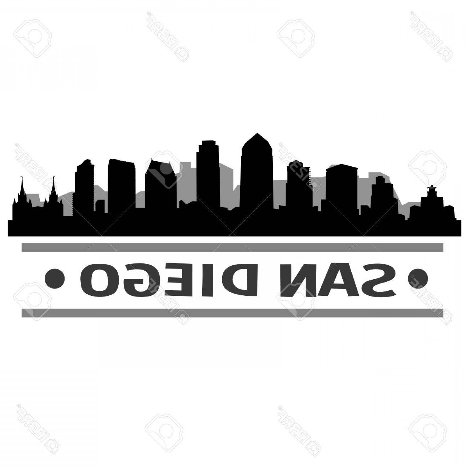1560x1560 Photostock Vector San Diego Skyline Vector Art City Design Lazttweet