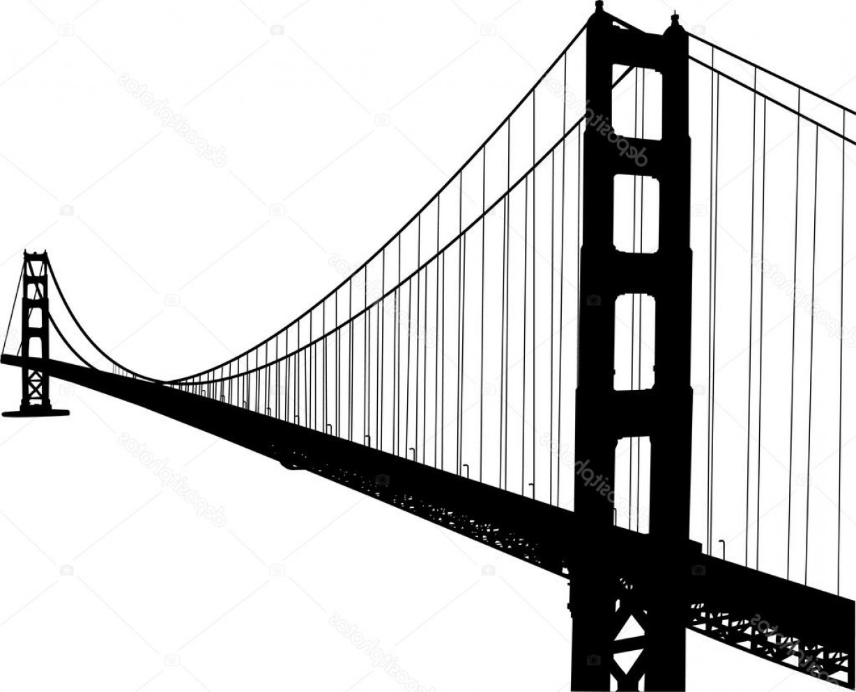 1228x992 Golden Gate Bridge Silhouette Vector Free Shopatcloth