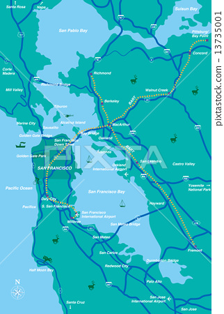 322x450 San Francisco, Map, Vector