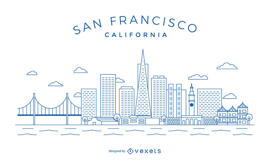 900x552 San Francisco Minimalist Skyline