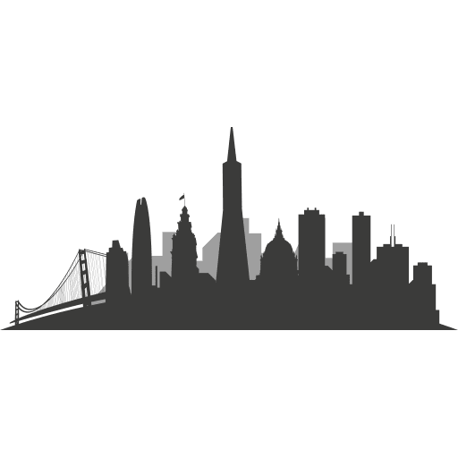 512x512 San Francisco Skyline Silhouette