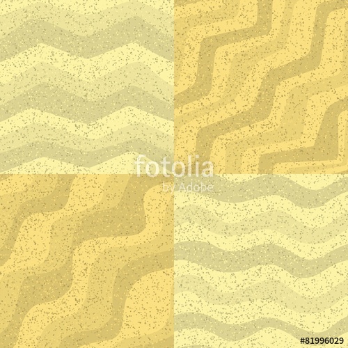 500x500 Set Of Seamless Cartoon Sand Texture. Vector Illustration. Stock