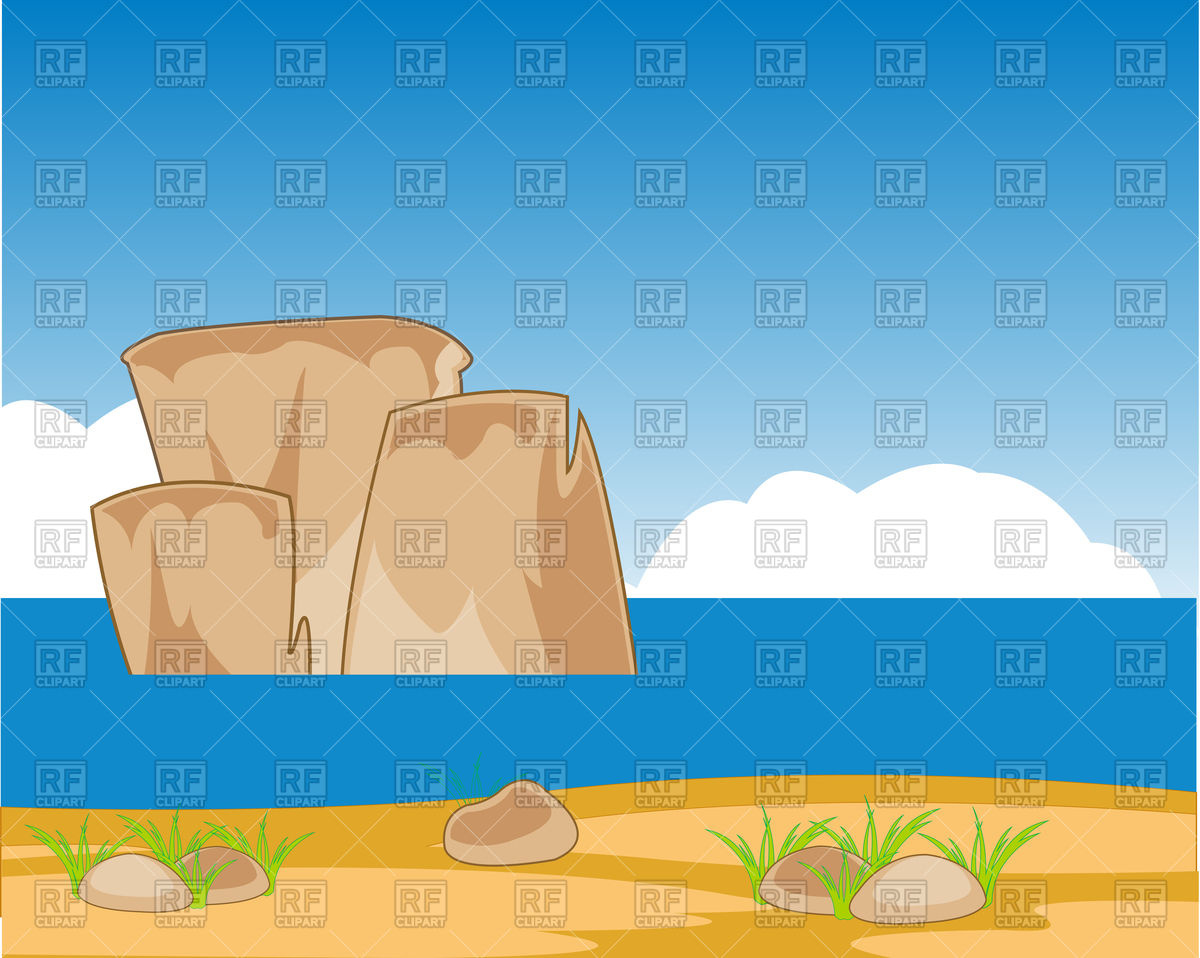 1200x958 Landscape With Sea And Sand Vector Image Vector Artwork Of