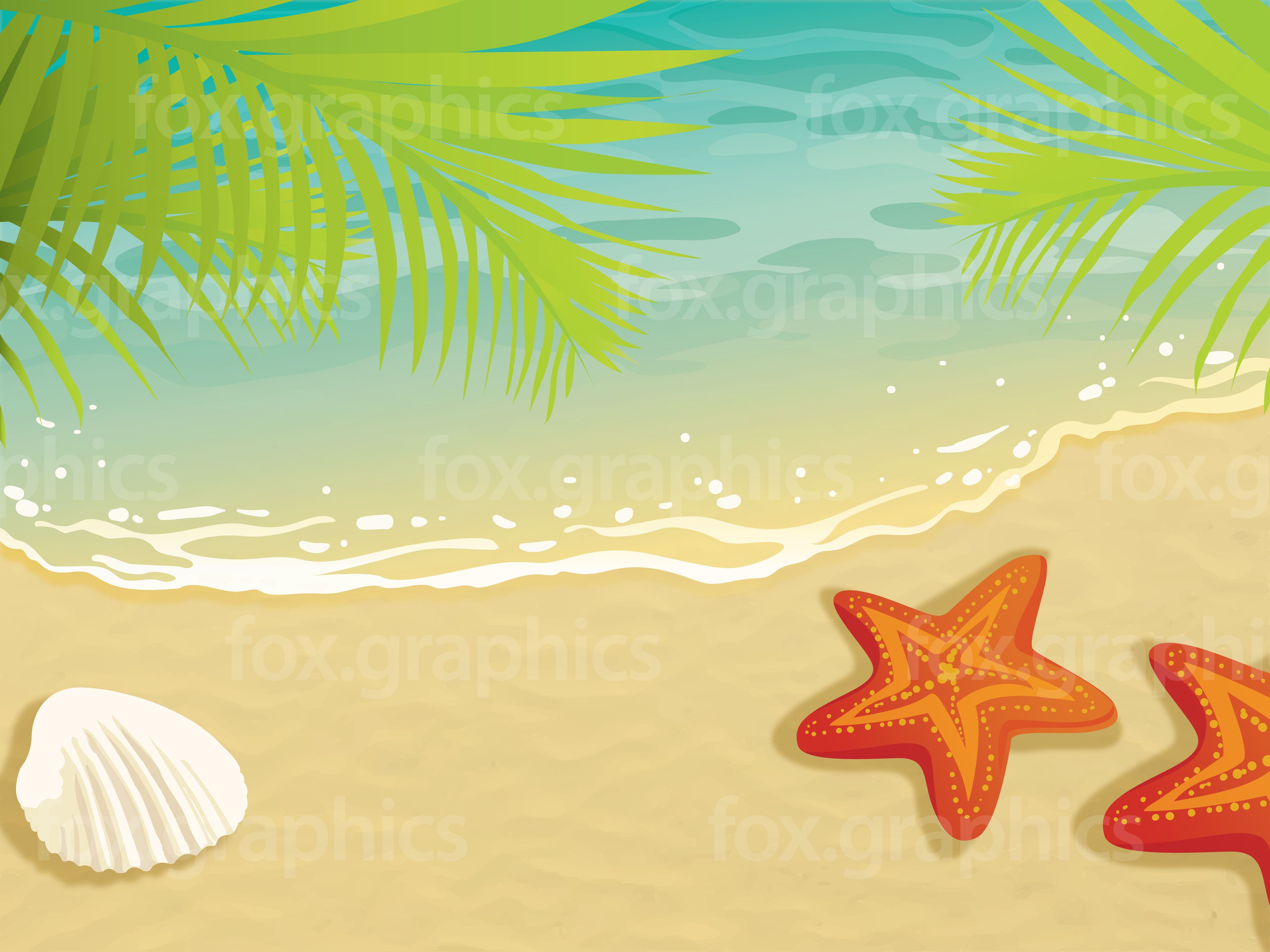 3840x2880 Sand Beach Vector Illustration