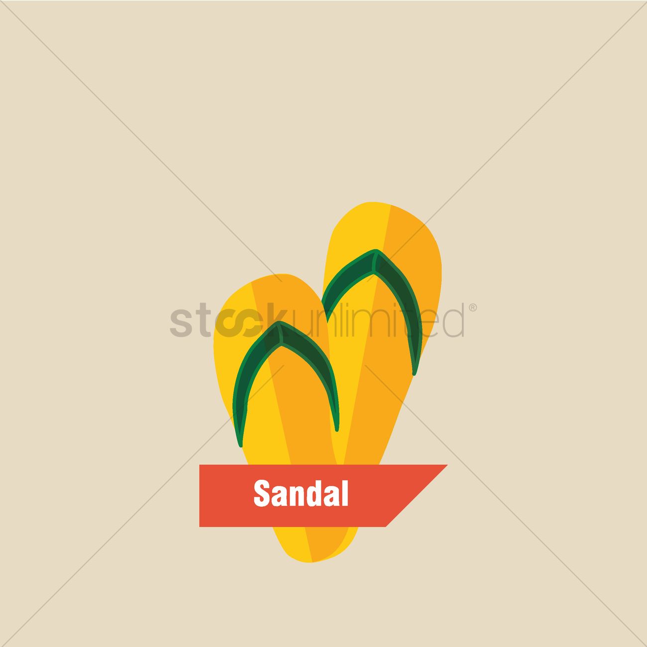 1300x1300 Sandal Vector Image