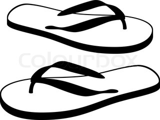 320x239 Sandal Vector Sketch Icon Isolated On Background. Hand Drawn