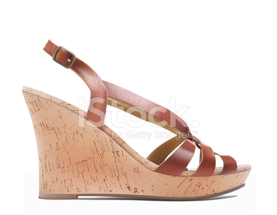 566x440 Wedge Sandal Vector Illustration Stock Vector