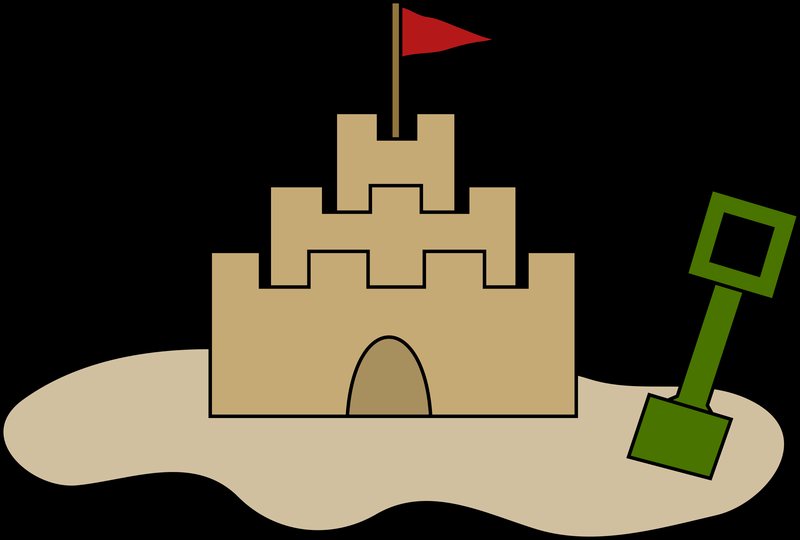 800x540 Sand Castle Vector Clipart Image