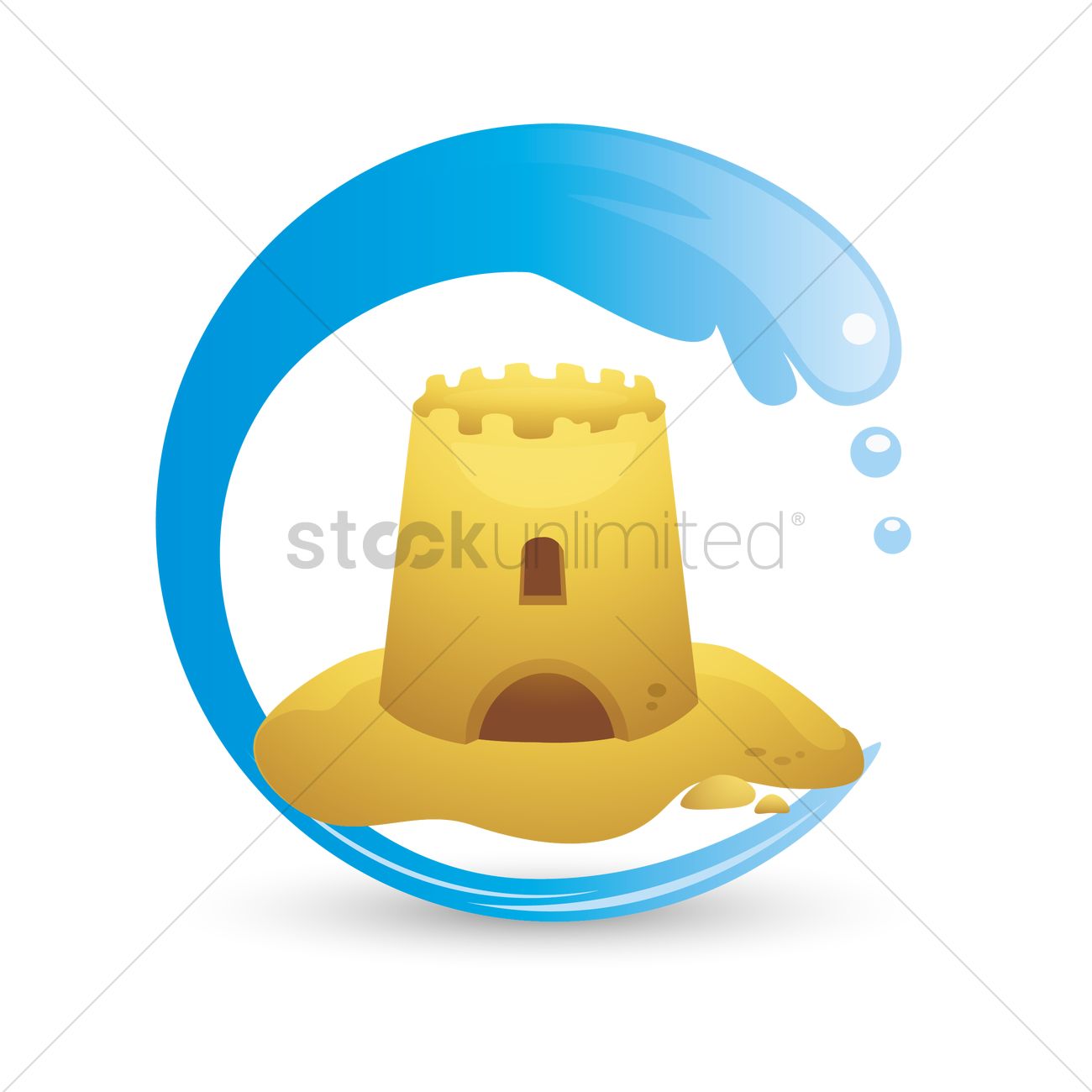 Sandcastle Vector at GetDrawings | Free download