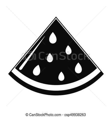 450x470 Watermelon In Black Simple Silhouette Style Icons Vector