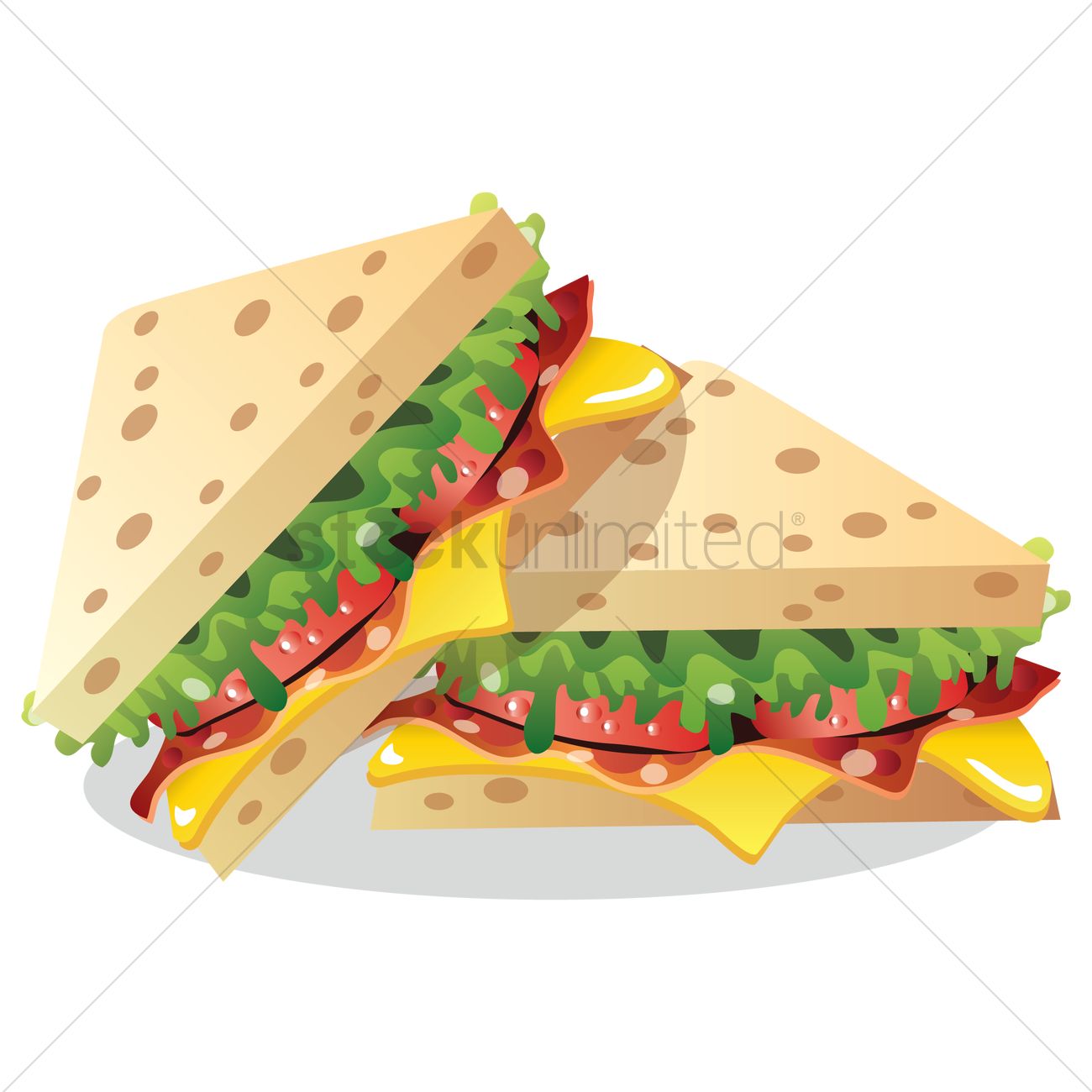1300x1300 Free Wholemeal Sandwich Vector Image